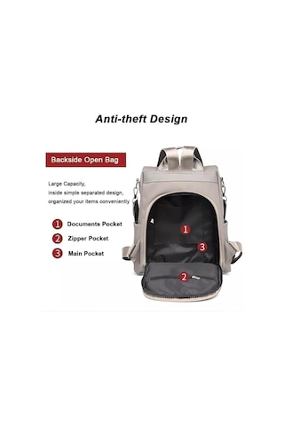 Yuntech01 Kadın Çift Askılı Sırt Çantası - Basit Klasik Nilon Oxford Kumaşı - Pratik Dışarı Çıkışlar İçin Kahverengi Çok Renkli