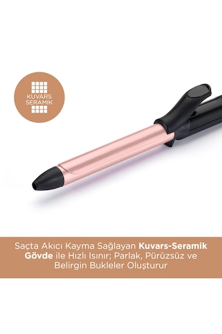 Babyliss C450E Rose Quartz 19 MM Tong Saç Maşası