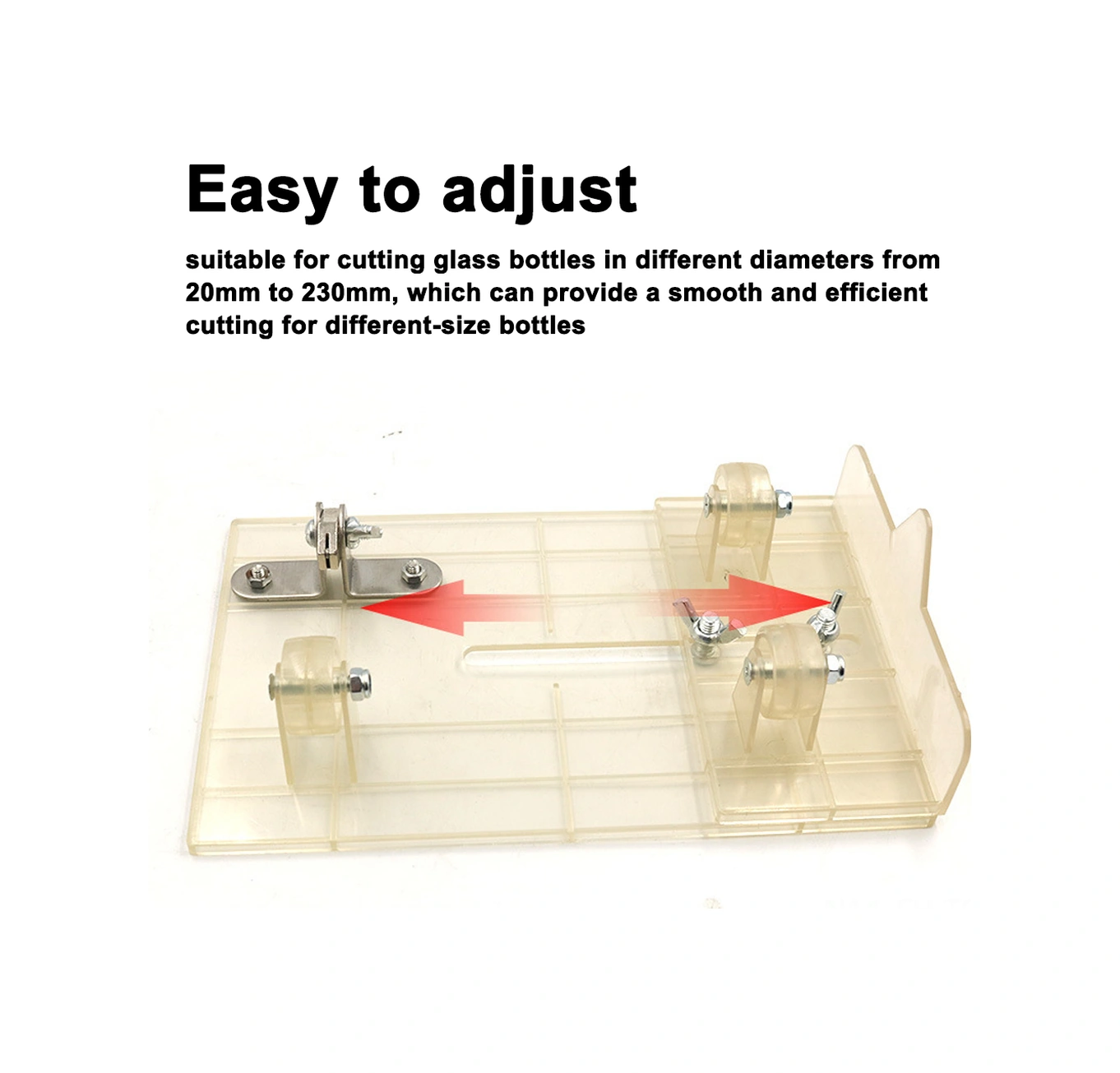 Folinda Cam Şişe Kesici, Karbür Uçlu Dıy Alet, 20-230mm Çap Aralığı, Abs Malzeme, Kesim Verimliliği, Sarı