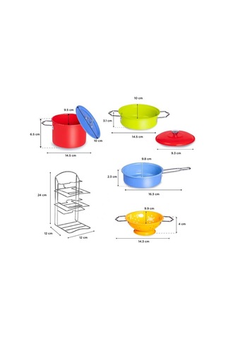 Mini Eğitici Evcilik Mutfak Kız Çocuk Oyuncak Seti Sofra Takımı