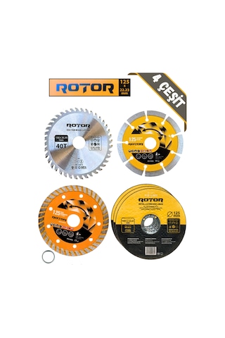 6'li Disk Seti 125x22,23 Metal+seramik+ahşap Set 6 Parça