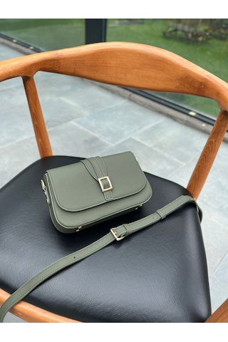 Mft Leather Hakiki Deri Kadın Çanta Viola 1524 Flother Mat Haki
