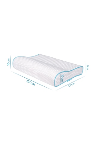 Viscofoam Yüksek Boyun Destekli Ortopedik Yastık Visco Yastık 58x39x12-8.5cm