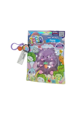 Taba World Flopsy Şeffaf Tavşan Squishy Oyuncak Seri 1 Pom Pomlu Ve Anahtarlıklı Hayvanlar