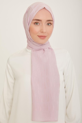 Armine Yeni Sezon Çizgi Detaylı Şal 1002-3 - Toz Pembe-279 - Standart Çok Renkli