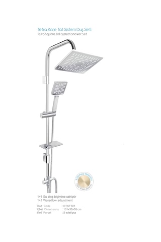 Tetra Kare Tall Duş Seti Çok Renkli