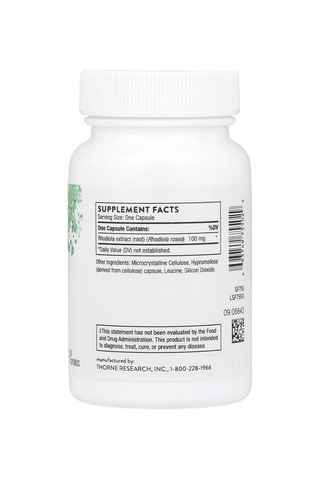 Thorne, Rhodiola, 60 Kapsül Kapsül Başına 100 Mg