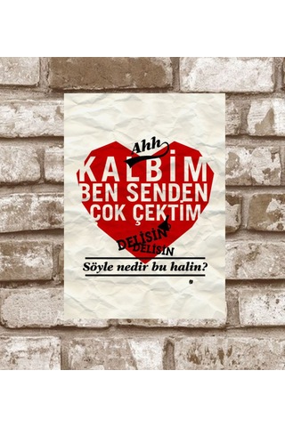 Kişiye Özel Metal Retro Poster (29X19) (547644345)