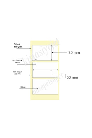 Termal 30 X50 Ecotermal Barkod Etiketi 1000'li 5 'li Pkt. Diğer
