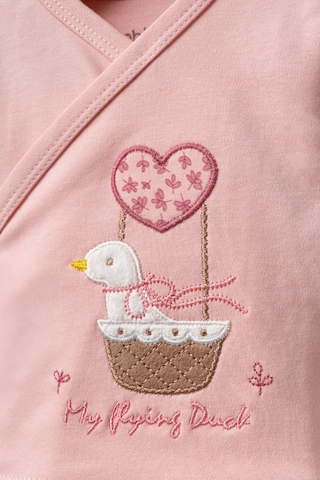 Sevimli Sepetteki Ördek Desenli 10 Parça Kutulu Yenidoğan Hastane Çıkışı Zıbın Seti Pembe