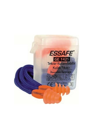 Essafe Ge-1425 Çam Tipi Ipli Kutulu Kulak Tıkacı