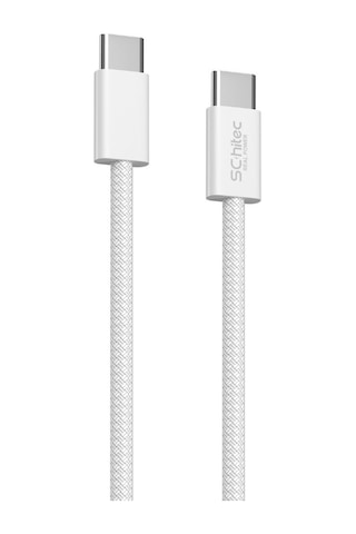 Schitec 60w Type-c To Type-c Örgülü Data Ve Hızlı Şarj Kablosu Telefon, Tablet, Laptop Uyumlu Beyaz Sk001