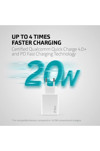 Ttec Smartcharger Pd Seyahat Şarj Aleti 20W Beyaz 2Scs22B