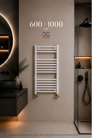 600X1000 Beyaz Havlupan 14 Borulu Banyo Havlupanı