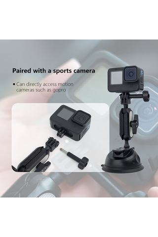 Konesam Abs Plastik Araç Süngeri Tutucu, 360 Dönebilen İki Toplu Tasarım, Spor Kamera Adaptörü Ve Sabit Somun İle Gopro 12/11/10/9/8/7, Insta 360 Ve Mirrorless Kameralar İçin