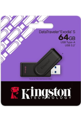 Datatraveler Exodia S 64gb Dtxs Usb3.2 Gen.1 Usb Flash Bellek