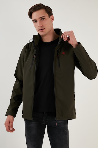 Buratti Suya Ve Rüzgara Dayanıklı Kapüşonlu Softshell Erkek Mont 5855045 Haki