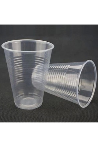 Plastik Şeffaf Bardak Otomat Uyumlu 180cc Kullan At Pet Bardak 200 Adet Şeffaf
