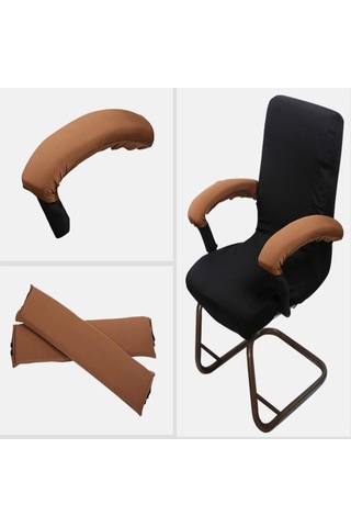 Suntek 1 Pair Sandalye Kol Dayama Kapağı Fermuar Elastik