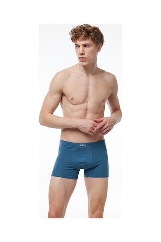 Malabadi Erkek Mavi 5 Li Pamuk Elastan Boxer 5m074 Mavi