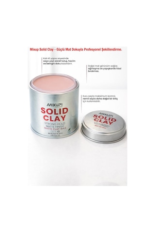 Solid Clay Güçlü Mat Dokulu Wax 100 Ml