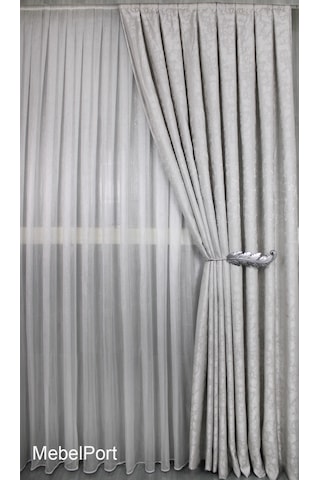 Jakar Fonluk Sahil Desen 1/3 Sıklık Korniş İçin Tek Kanat Platin