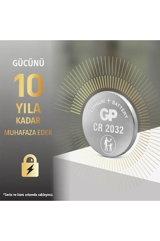 Gp Cr2032 3v Lityum Düğme Pil Tekli Paket