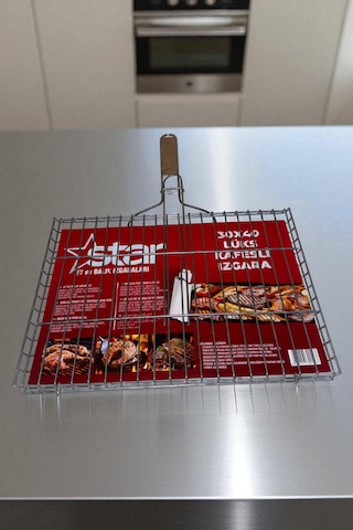 Lüks Büyük Kafesli Tel Izgara Mangal Izgara Et Ve Balık Izgarası 30x40 Cm