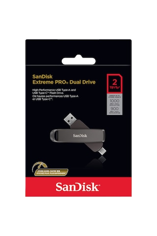 Sandisk Extreme Pro Dual Drive 2tb Sddde1-2t00-g46 1000mb/s Usb & Type-c Flash Bellek 2 Tb