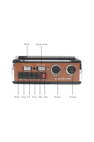 Fp 319 Usb-Fm Radyo-Kaset Çalarlı Nostaljik Radyo