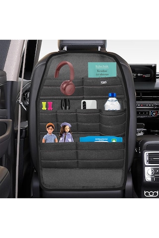 Bod Ecolux Serisi Taytüyü Araba Oto Koltuk Arkası Eşya Düzenleyici Araç İçi Organizer Siyah