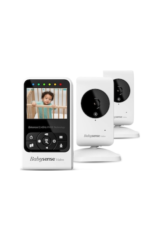 Babysense Video Bebek Monitörü, 2 Kameralı, Sesli Iletişim, Gece Görüşü, 2x Dijital Zoom, 300 M Menzil Kamera Sistemi