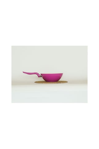Wok Tava 24 Cm Fuşya - Sebze, Et, Tavuk, Sote Ve Noodle Yemekleri İçin