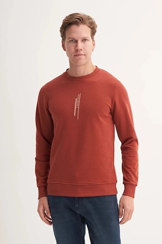 Cazador Slim Fit Mevsimlik 3 İplik Pamuk Karışımlı Sweatshirt-54185 Kiremit