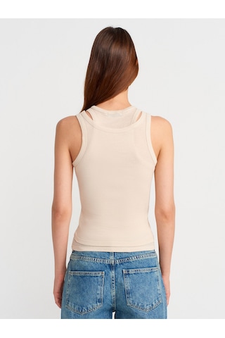 Dilvin 31853 Çift Görünümlü Top-bej Bej