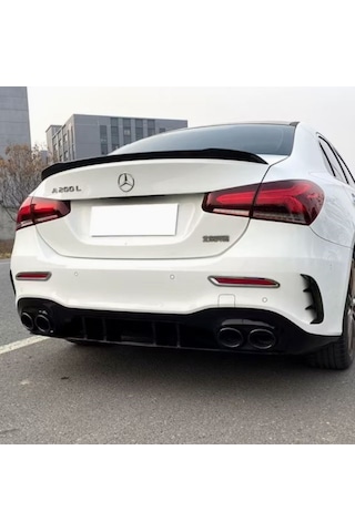 Mercedes A Serisi W177 Sedan A35 Amg Arka Difüzör 2019-2023 Arası Uyumlu Çift Çıkışlı