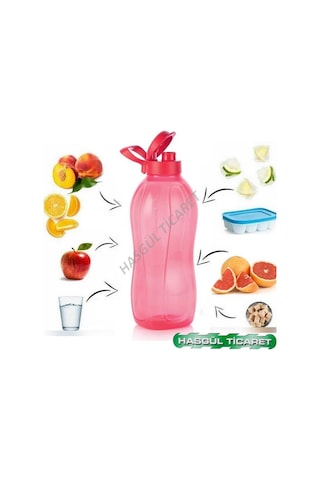 Tupperware Eko Şişe 2 L Kırmızı Matara Suluk Eco Water Bottle Hs N1141501 Kırmızı