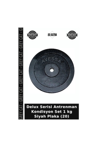 Delux Serisi Antrenman Kondisyon Set 1 Kg Siyah Plaka 20