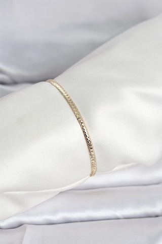 Ceylan Adam Cm 14k Gold Renk Yassı Zincir Model Kadın Bileklik Çok Renkli