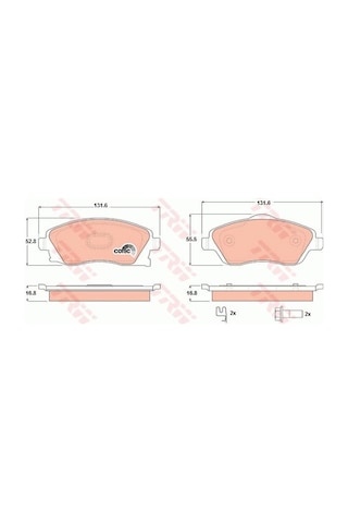 Opel Corsa C 1.2 2002-2006 Trw Ön Balata Netpar1570 Z12xe-z12xep