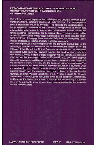 Integrating Eastern Europe İnto The Global Economy Convertibility
