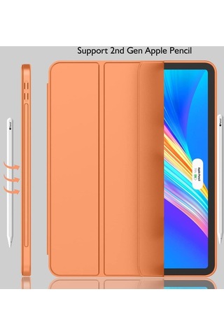 Apple Uyumlu iPad, Pro 12.9 3. Nesil Kılıf Kalem Bölmeli Smart Case A1876