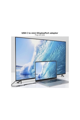 Wozlo Usb-c Usb 3.1 Type C Erkek To Mini Displayport Dişi 4k 60hz Çevirici Dönüştürücü Kablo