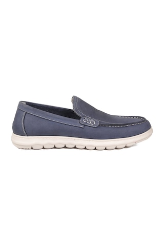 Voyager Mavi Nubuk Hakiki Deri Anatomik Hafızalı Rahat Taban Erkek Casual Ayakkabı Loafer M732 Çok Renkli