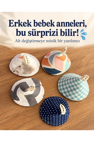 5'li Erkek Bebek Bezi Değiştirme Koruyucusu Pee Cap