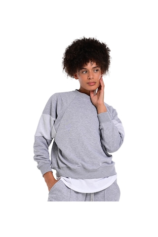 Sportive Huesca Kadın Gri Günlük Stil Sweatshirt 24kk006-grı Gri