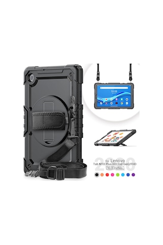 Samsung Uyumlu Galaxy Tab A8 10.5 SM-X200 X205 X207 Kılıf Defender Askılı Pars Case Fuji