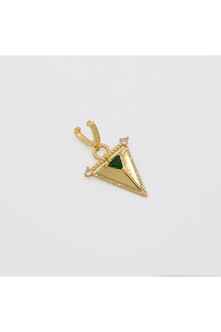 Ferizz Ajda Charm Çelik Altın Kaplama Kadın Üçgen Model-chr-106 Gold