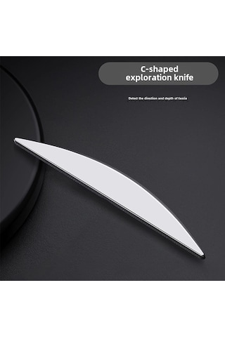 Springsun Stainless Steel Fasciia Seti: 5'li C Tipi Tarama Bıçağı, Kas Gerginliği Serbestleştirici, Vücut Masaj Aleti, Kumaş Çanta İçerisinde Diğer