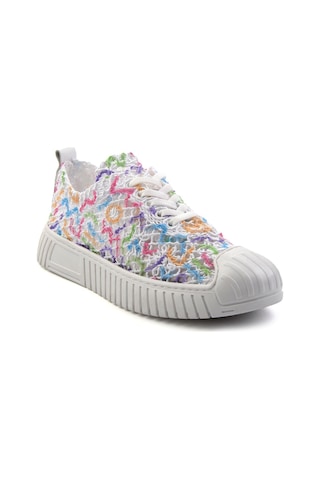 Bambi Beyaz Çok Renkli Leather Kadın Sneaker K01331175016 Çok Renkli